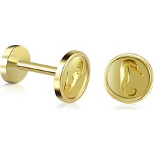 14 Ayar Altın Deniz Atı Tragus Piercing