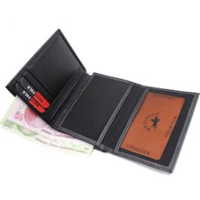 West Polo 5557 Hakiki Deri Erkek Cüzdan Siyah