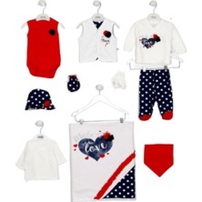 Imaj Time 181 Kız Bebek Love Baskılı Yelekli 10'lu Hastane Çıkışı