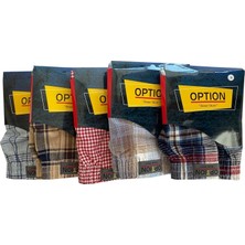 Option Erkek (S) 5'li Paket Poplin (Pamuk) Boxer Şort