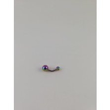 Takıparkxs 316L Cerrahi Çelik Rainbow Renk Göbek Piercing