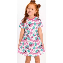 Minnie Mouse Lisanslı Pembe Kız Çocuk Homewear Elbise