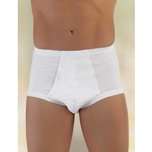 Şahinler Beyaz Pamuklu Klasik Erkek Slip 6'lı Paket ME013