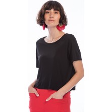 Miss Lusi 8311301 Arkası Kuşgözü Bağcık Detaylı Kısa Kol T.Shirt