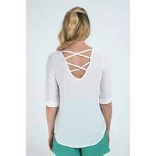 Miss Lusi 9233027 Kobe Sırtı Çapraz Biyeli Kapri Kol Gömlek