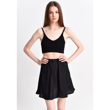 Miss Lusi 92814021 K.Flamlı Parçalı Kısa Etek