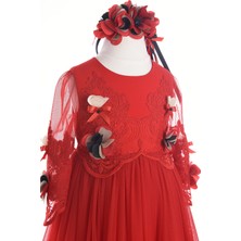 Mialora Couture Kız Çocuk Abiye Elbise Kırmızı