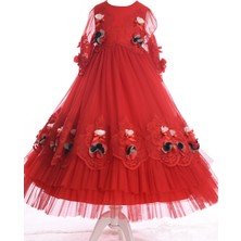 Mialora Couture Kız Çocuk Abiye Elbise Kırmızı