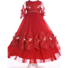 Mialora Couture Kız Çocuk Abiye Elbise Kırmızı