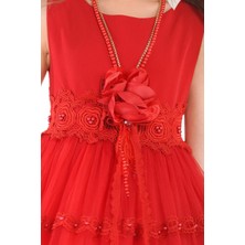 Mialora Couture Kız Çocuk Abiye Elbise Kırmızı