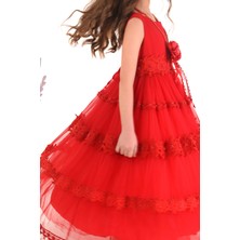 Mialora Couture Kız Çocuk Abiye Elbise Kırmızı
