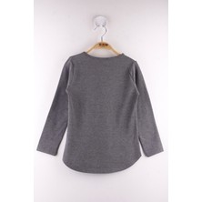 Toontoy Kız Çocuk Inci Detaylı Çiçek Baskılı T-Shirt