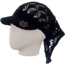 Fonem Ağ Örgü Bandana Siyah