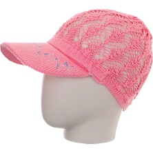 Fonem Ağ Örgü Kep Pembe