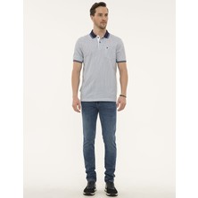 Pierre Cardin Erkek Beyaz Regular Fit Baskılı Polo Yaka Tişört 50221422-VR013