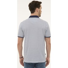 Pierre Cardin Erkek Beyaz Regular Fit Baskılı Polo Yaka Tişört 50221422-VR013
