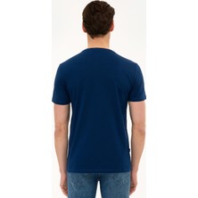 Pierre Cardin Erkek Lacivert Slim Fit Bisiklet Yaka T-Shirt 50226354-VR033