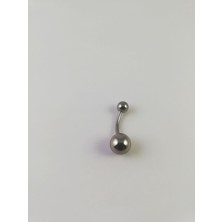 Takıparkxs G23 Titanyum Gümüş Gri Göbek Piercing
