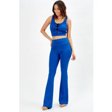 Sense Saks Yuksek Belli Dalgıç Ispanyol Paca Pantolon