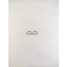 Takıparkxs Iki Adetlik 316L Cerrahi Çelik Shambala Taşlı 8 mm Septum Piercing Set