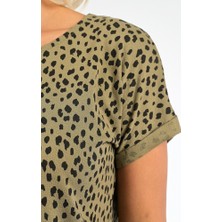Perla Blanca Geisha Khaki Green Elbise