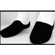 Varetta 6'lı Paket Bambulu Slikonlu Siyah Babet Erkek Çorap