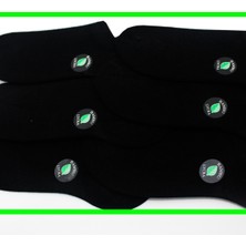 Varetta 6'lu Paket Kokulu  Patik Siyah Kısa Erkek Çorap