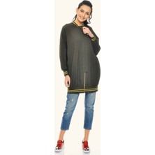 Wathka Kadın Patlı Boy Fermuarlı Kap - Haki