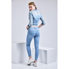 Wathka Kadın Wendy Skinny Ultra Likra Jean Pantolon Wth Gold - Açık Mavi