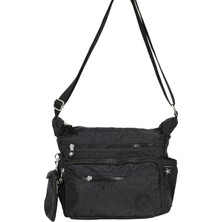 MEGA Krinkıl Kumaş 210 Çapraz Çanta Siyah