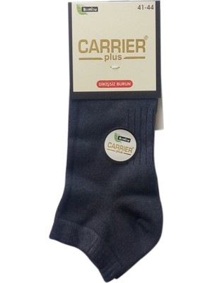 Carrier Plus Bambu Dikişsiz Erkek Patik Çorap - Füme 12 Çift