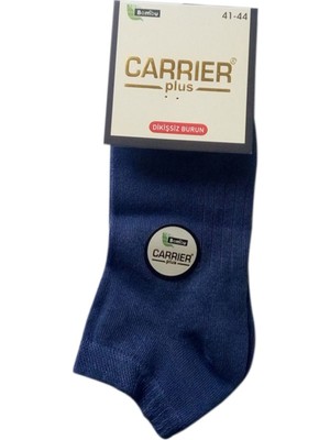 Carrier Plus Bambu Dikişsiz Erkek Patik Çorap - Mavi 12 Çift
