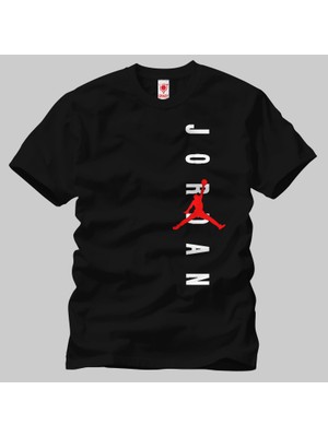 Crazy Jordan Dikey Logo Erkek Tişört