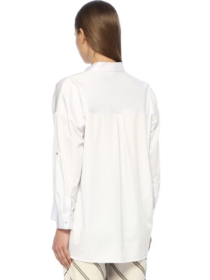 Network Kadın Basic Fit Beyaz Gömlek