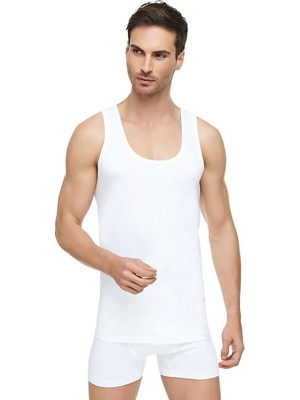 Tutku Elit Erkek Beyaz Penye Atlet