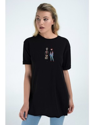 Miss Lusi 9112913 Süprem Önü Nakışlı Kısa Kol Tshirt