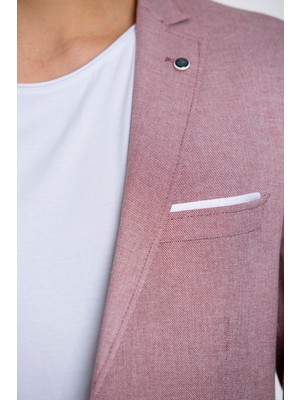 Suitmen Düz Spor Tek Ceket Açık Pembe 5001K0141003
