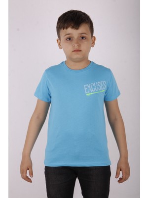 Toontoy Erkek Çocuk Excuses Baskılı Cepli T-Shirt