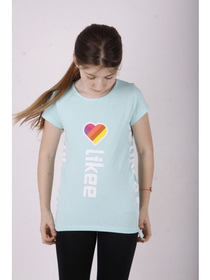 Toontoy Kız Çocuk Likee Baskılı T-Shirt