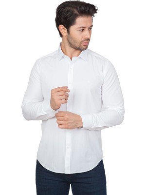 White Stone Pamuklu Slim Fit Gömlek