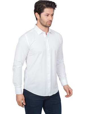 White Stone Pamuklu Slim Fit Gömlek