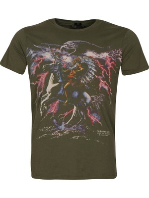 Superfly Bisiklet Yaka Baskılı Erkek T-Shirt 20581
