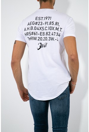 Jack Jones Erkek Siyah Genis Yaka Arkasi Yazili Tisort 12168410 Trendyol