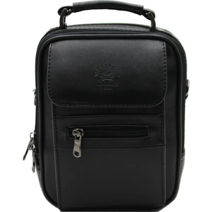 West Polo 3002 Orta Dik Kapaklı El ve Çapraz Askılı  Erkek  Çanta Siyah