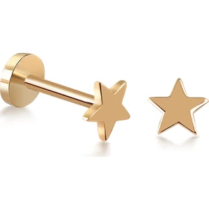 14 Ayar Altın Yıldız Tragus Piercing