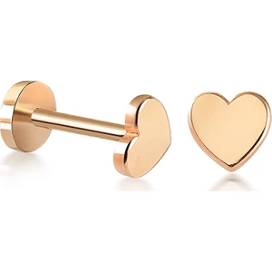 14 Ayar Altın Kalp Tragus Piercing