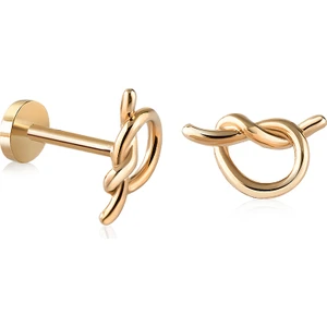 14 Ayar Altın Düğüm Tragus Piercing