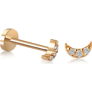 14 Ayar Altın Ay Tragus Piercing