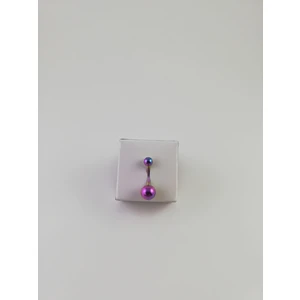 316L Cerrahi Çelik Rainbow Renk Göbek Piercing