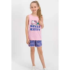 Hello Kitty Lisanslı Açık Pembe Kız Çocuk Şort Takım